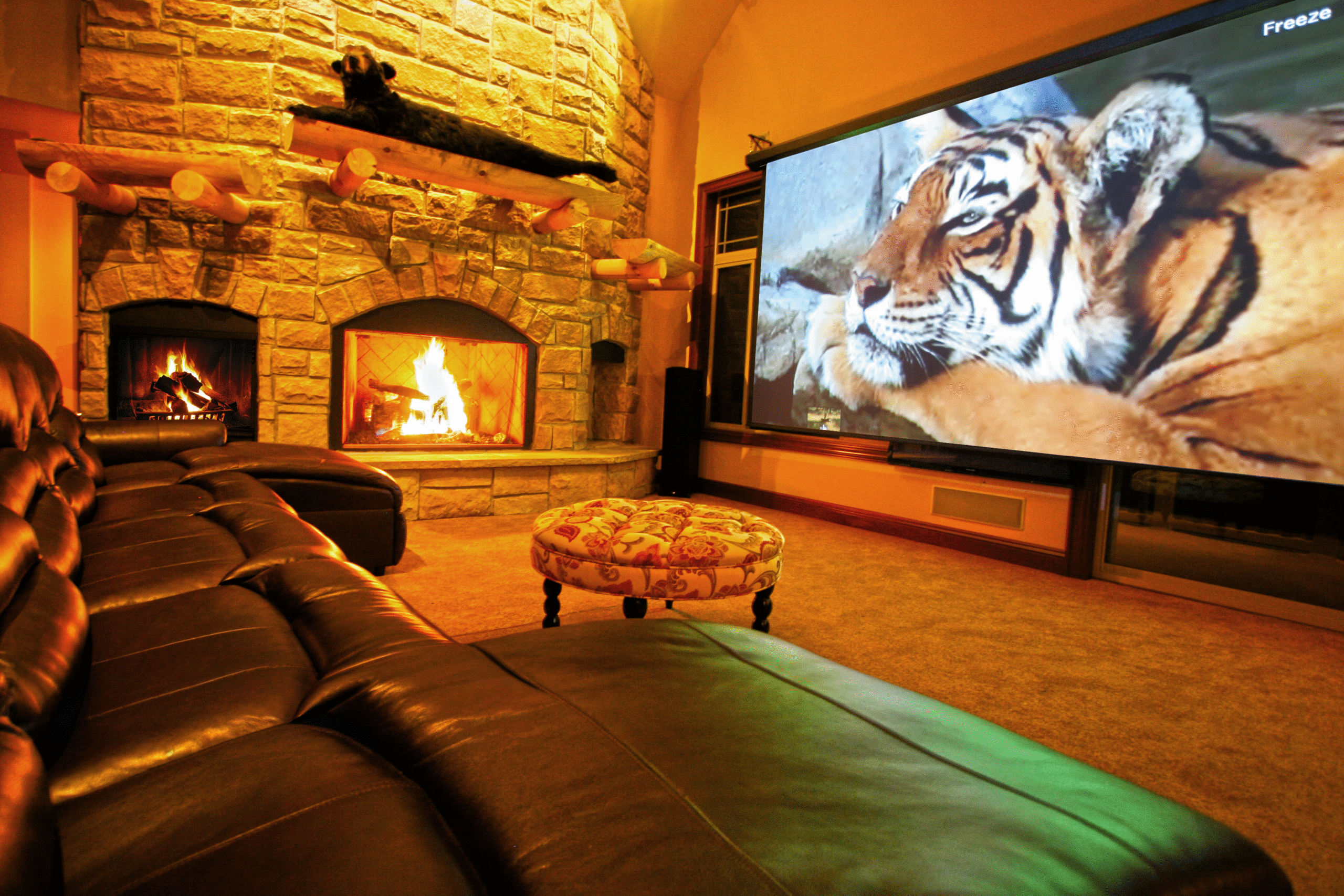 16' IMAX Inspired Theater & Entertainment Area Overlooking Mountain