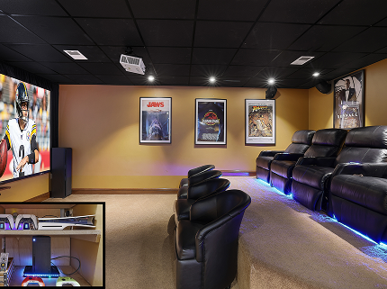 Next-gen consoles, shuffleboard, and a theater screen - pure fun!